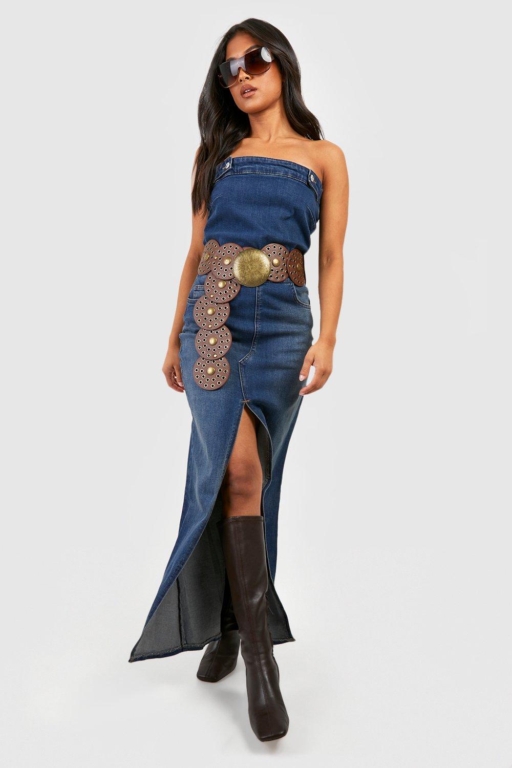 Boohoo robe jean store